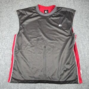 Vintage Y2K Reversible Starter Tank Top Jersey XL Red Grey Retro 90s